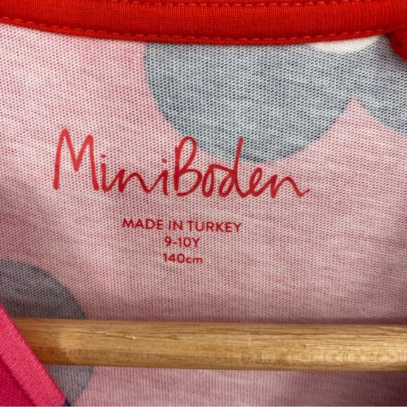 Mini Boden Dress Floral Cotton Tiered Colorful Long Sleeve 9-10 - Picture 3 of 6